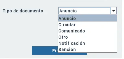 Nuevos tipos de documentos a subir en el apartado 'Notificaciones'